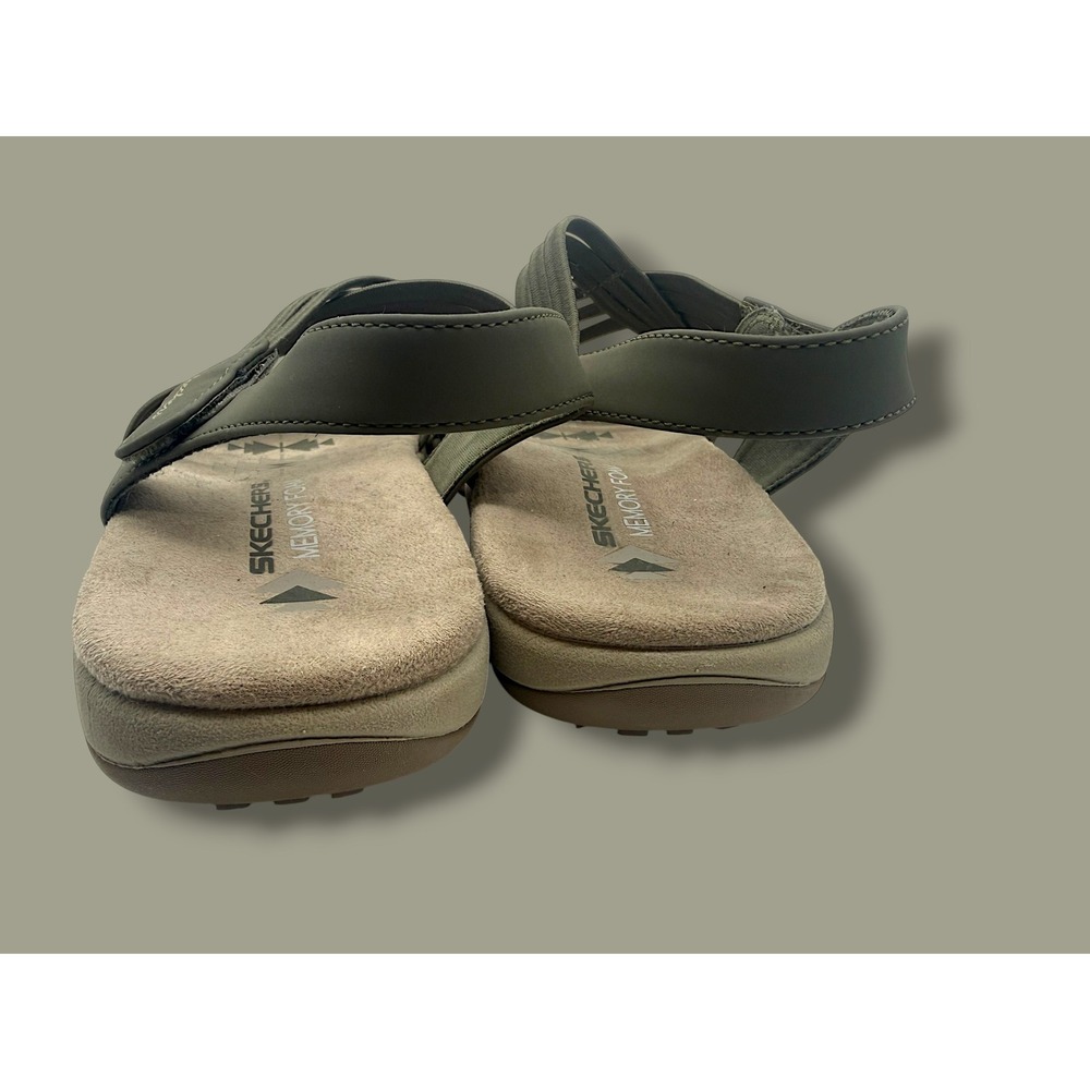 Skechers Memory Foam Olive Green Strappy Comfort Sandals NWOT Size 10 - Picture 7 of 10